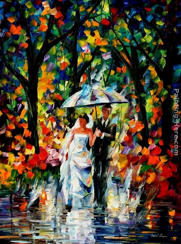 Leonid Afremov WEDDING UNDER THE RAIN